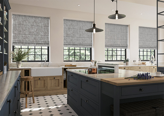 Anaconda, Metallic Grey - Roman Blind - Image 6